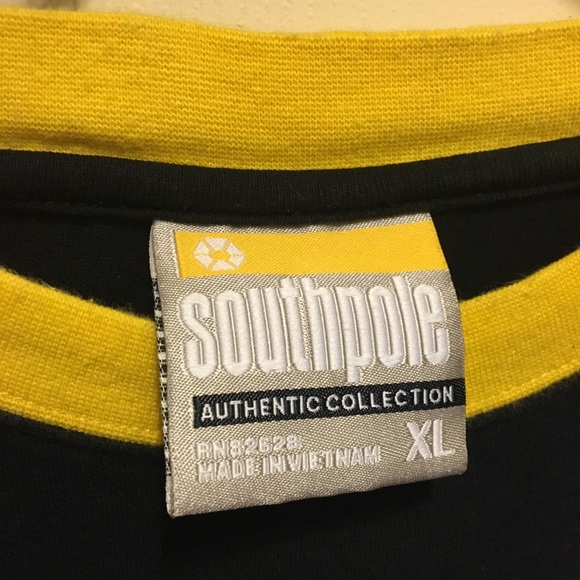 Black and Yellow Southpole Authentic T-Shirt Tee - Picture 4 of 4
